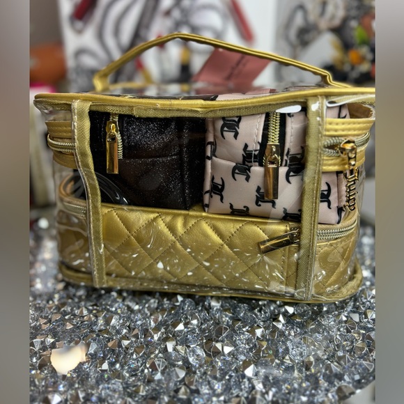Juicy Couture Handbags - Juicy Couture 4-piece nested travel cosmetic bag set NWT